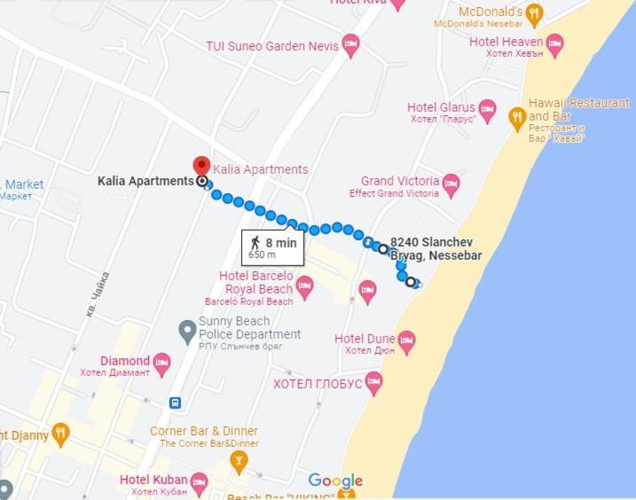 Kalia, Zweizimmer, Zweibalkon, Top-Apartment Слънчев бряг Екстериор снимка